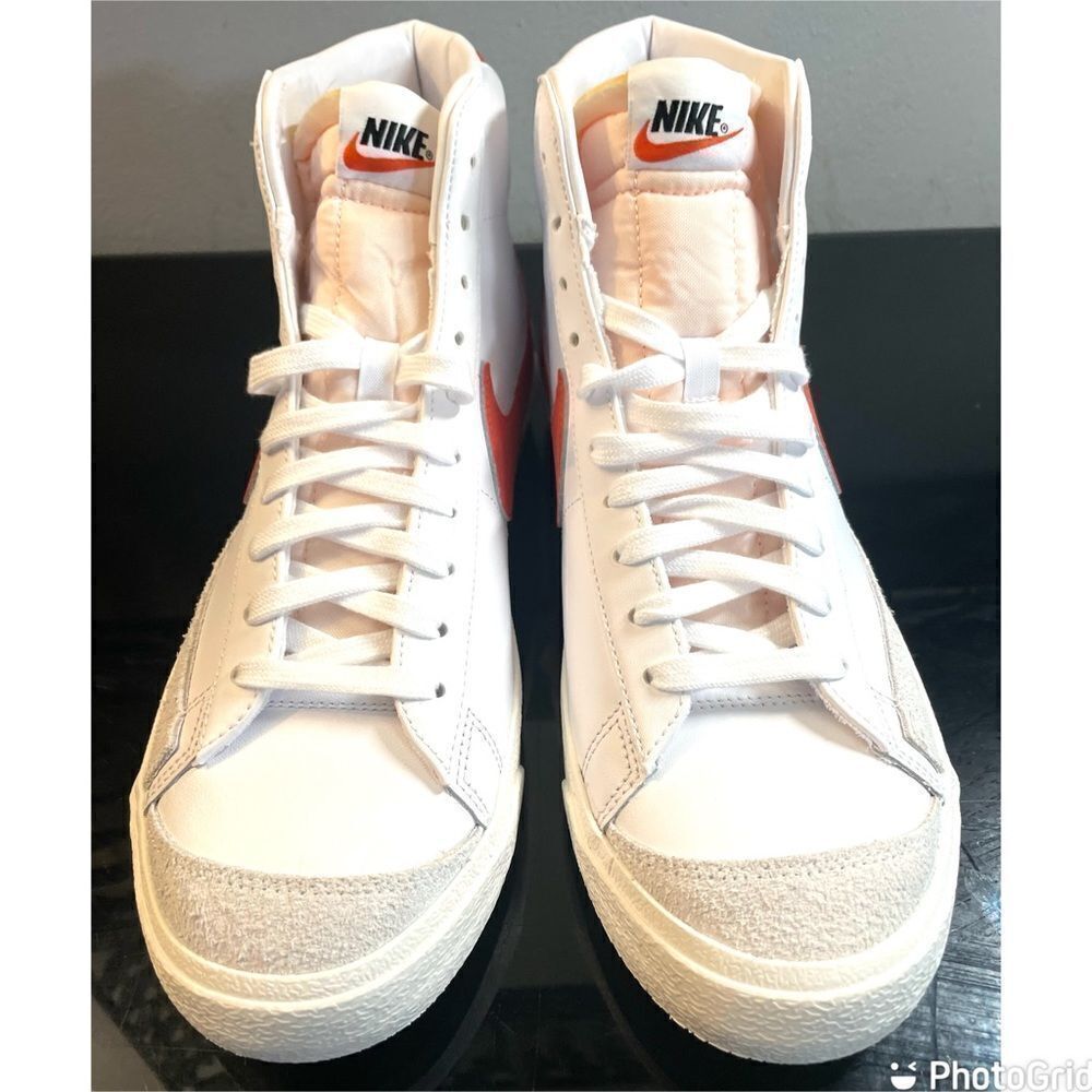NWOB Nike Blazer Mid '77 White Orange 2022 Women’s Size 11.5